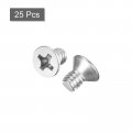 Uxcell 1 4-20x3 8 Flat Head Machine Screws Phillips 304 Stainless Steel Bolts 25pcs