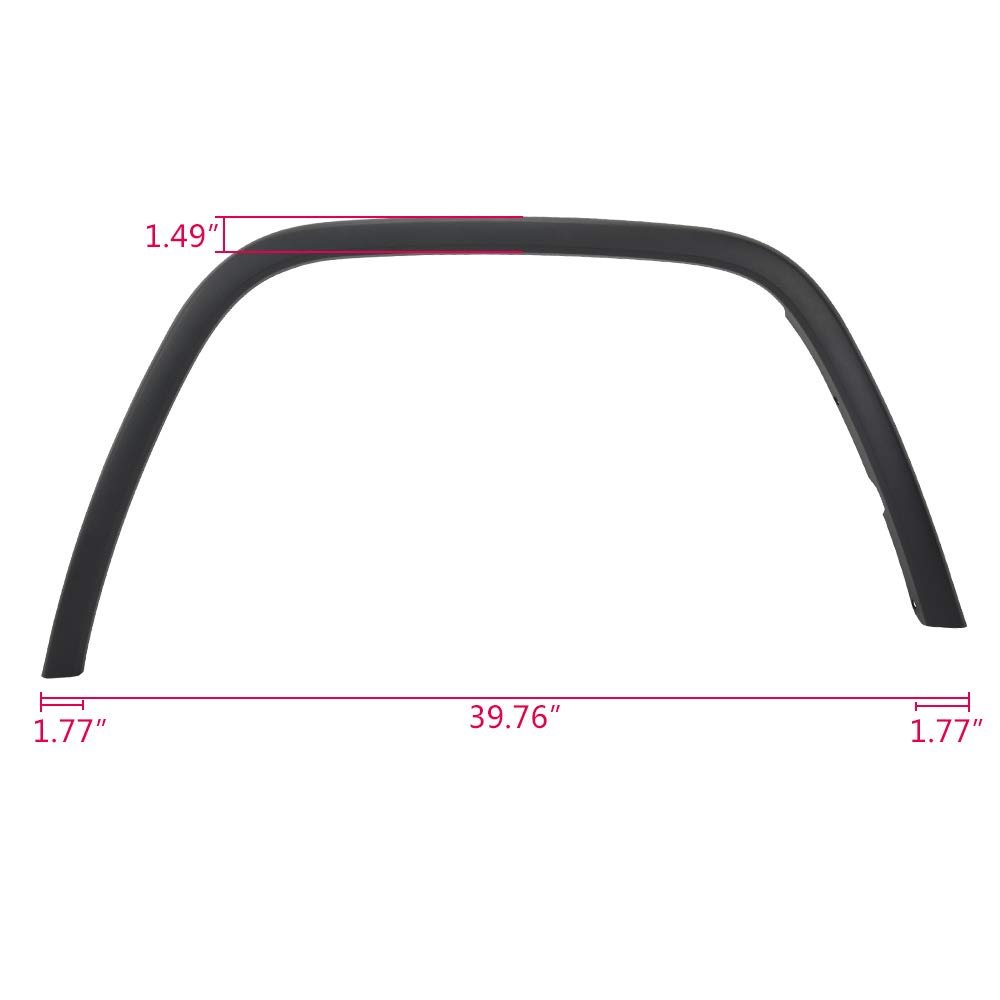 Front Right Fender Flare Wheel Opening Molding Arch Trim For Jeep Grand Cherokee 2011 2012 2013 2014 2015 2016 Black Smooth