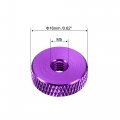 Uxcell Flat Knurled Nut M5 X 16mm 5mm Thumb Nuts Lock Adjusting Aluminum Alloy Purple 5pcs
