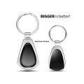 Dodge Charger R T Classic On Red Dome Mirror Chrome Metal Teardrop Premium Key Chain Keychain