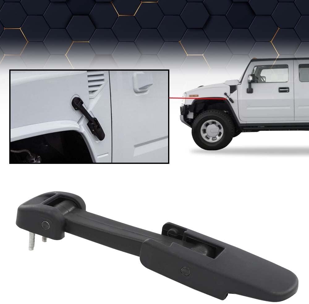 Hood Latches For Hummer H2 Chevy Kodiak Gmc Topkick 2003 2004 2005 2006 2007 2008 2009 15097841 Black 2 Piece Set