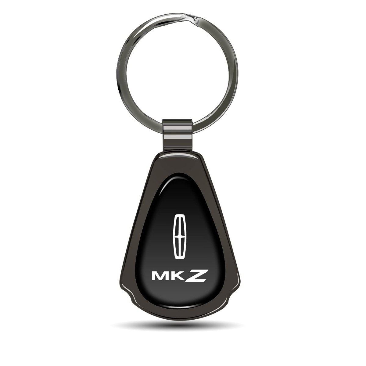 Lincoln Mkz Black Dome Gunmetal Metal Teardrop Premium Key Chain 2 125 In X 1 25 Modern Style Zinc Keychain For Adults Unisex