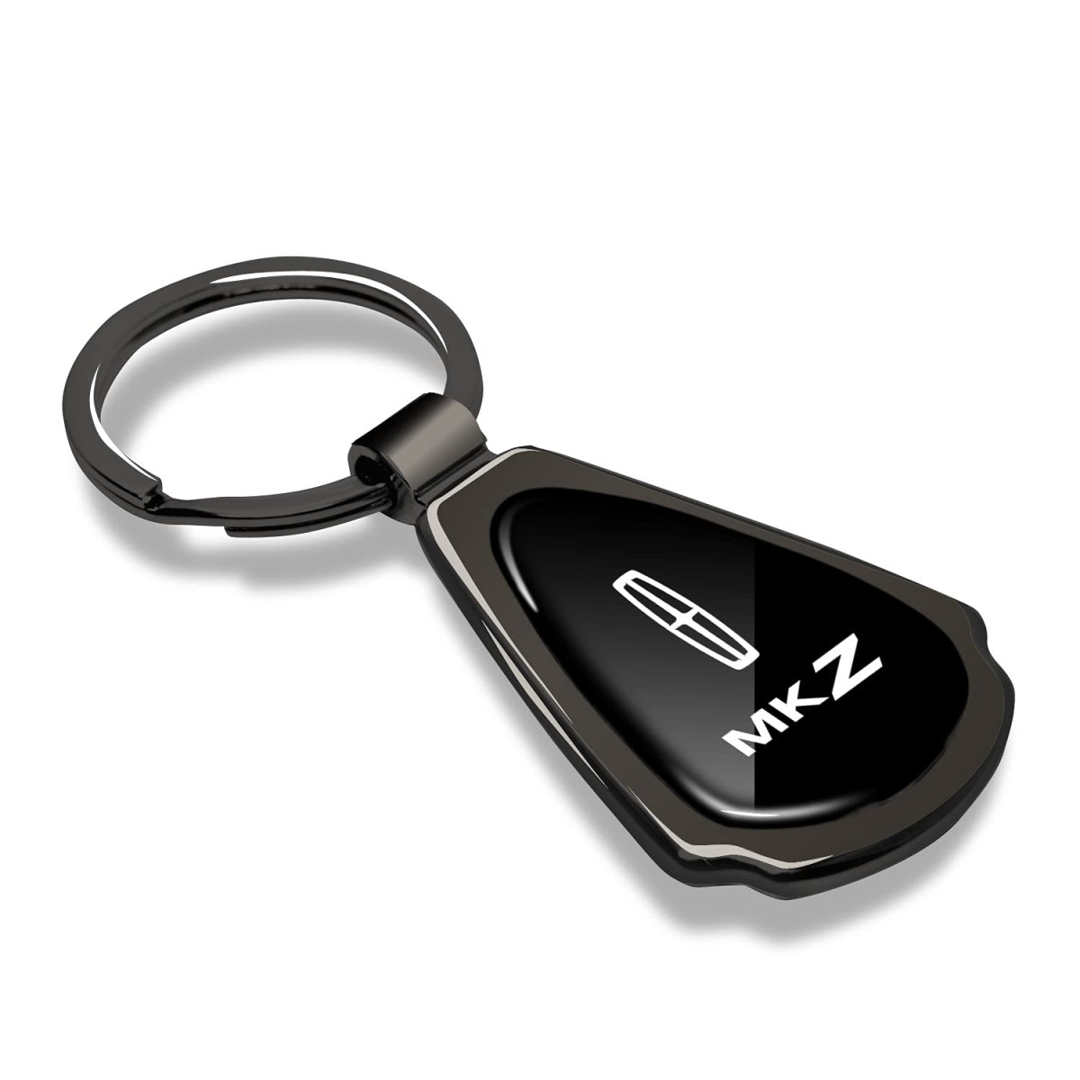 Lincoln Mkz Black Dome Gunmetal Metal Teardrop Premium Key Chain 2 125 In X 1 25 Modern Style Zinc Keychain For Adults Unisex