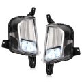 Hecasa Pair Fog Lights Led For 2019-2024d Edge Sel St Titanium Not For Se Front Bumper Lamp Clear Lens Driver Passenger Side