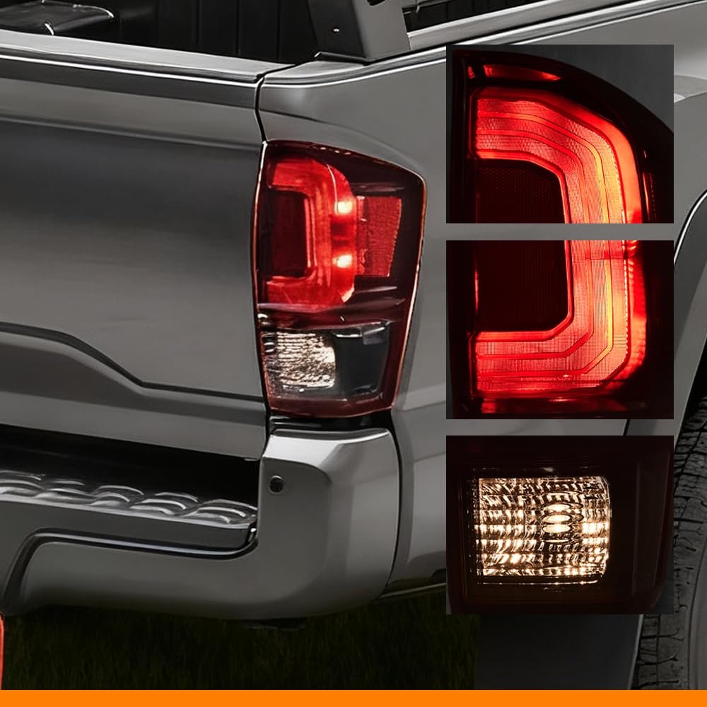 Trd Pro Tail Light Brake Lamp For Toyota Tacoma 2016-2023 Passenger Side Red Lens Black Housing 8156004170 8155004170