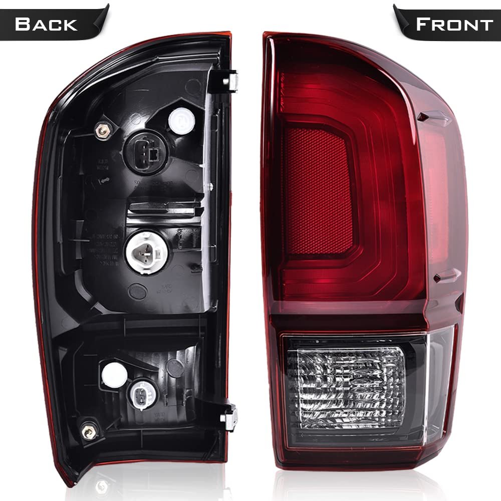 Trd Pro Tail Light Brake Lamp For Toyota Tacoma 2016-2023 Passenger Side Red Lens Black Housing 8156004170 8155004170