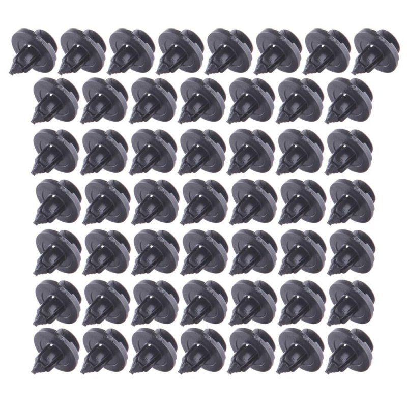50pcs 8mm 0 32inch Nylon Bumper Fasteners Fender Rivet Clips Push Type Car Retainer Kit