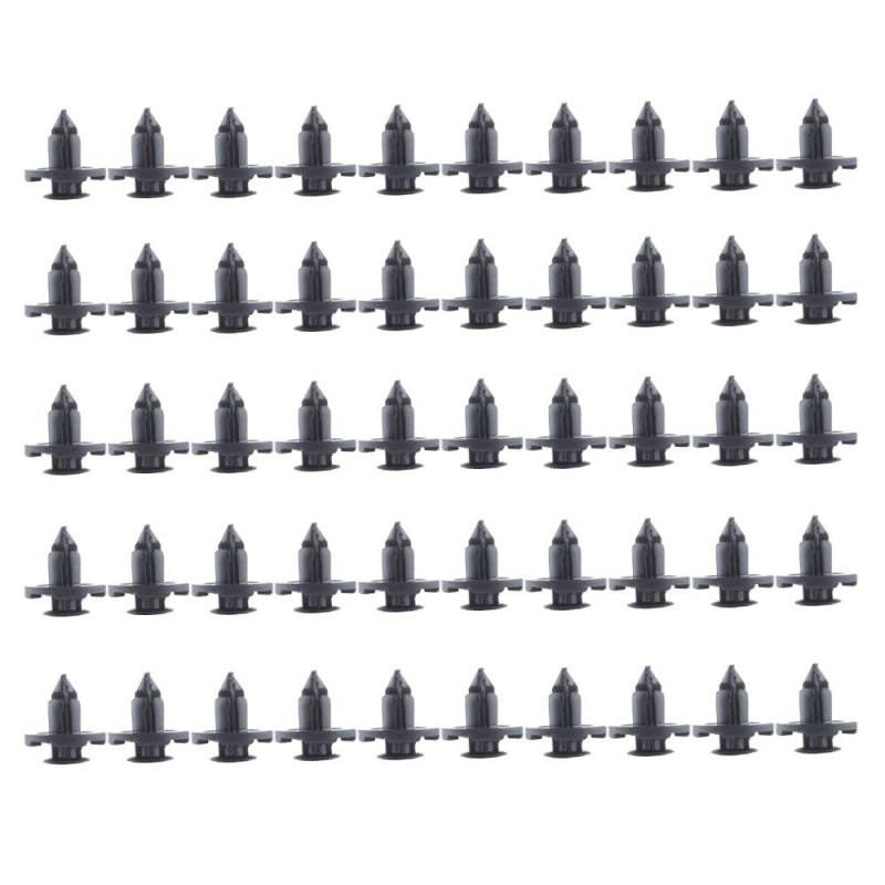 50pcs 8mm 0 32inch Nylon Bumper Fasteners Fender Rivet Clips Push Type Car Retainer Kit