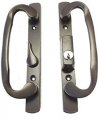 Technologylk Sliding Glass Patio Door Handle Set Mortise Type Keyed Bronze 3-15 16 Screw Holes 