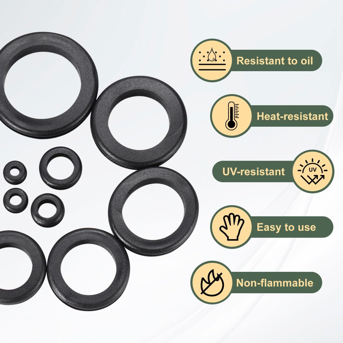 60pcs Rubber Grommets 5 16 Id 3 4 Drill Hole Firewall Grommet Automotive Eyelet Ring Gasket For Wire Cable Hose Protection