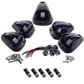 Hercoo Set Of 5 Smoke Roof Cab Maker W Amber Led Lights Assembly For Ford F150 F250 F350 F45