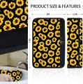 Geprint Stylish Art Floral Print Car Accessories Set For Women Includes Non-slip Neoprene Steering Wheel Cover Best Grip And