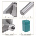 Uxcell Chamfer Router Bit 45 Degree 1 2 Shank 1-1 6 Cutting Height Edge Forming For Woodworking 2pcs