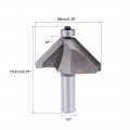 Uxcell Chamfer Router Bit 45 Degree 1 2 Shank 1-1 6 Cutting Height Edge Forming For Woodworking 2pcs
