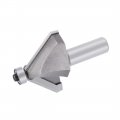 Uxcell Chamfer Router Bit 45 Degree 1 2 Shank 1-1 6 Cutting Height Edge Forming For Woodworking 2pcs