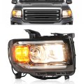 Right Led Headlight For 2015 2022 Gmc Canyon Passenger Side Front Lamp With Bulb Clear Lens Chrome Housing Replacement 