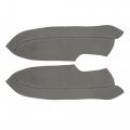1 Pair Synthetic Leather Car Front Door Panels Armrest Cover Gray For Honda Civic 2006 2007 2008 2010 2011 Sedan 