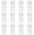 Satco S8203-12pk T2 Mini-spiral Cfl Light Bulb Bi-pin Gu24 Base 13 Watts 2700k 12 Pack