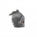 3d Motorcycle Bell With Hanger Good Luck Biker And Keychain Accessories Indian Skull Head Red Eyes Medium Modern Style Velvet 