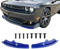 Front Bumper Lip Splitter Protector For 2015 2023 Dodge Challenger Scat Pack Srt 392 And 2019 Rt Gt Model 1 Blue 2 Piece Set 