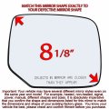 Passenger Right Side Mirror Glass Assembly With Plastic Back Plate Heated Compatible 2009-2015 Honda Pilot