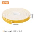2 Rolls Foam Weather Stripping 1 Wide X 16 Thick 4 Ft Door Seal Adhesive Tape White Insulation Strip For Window