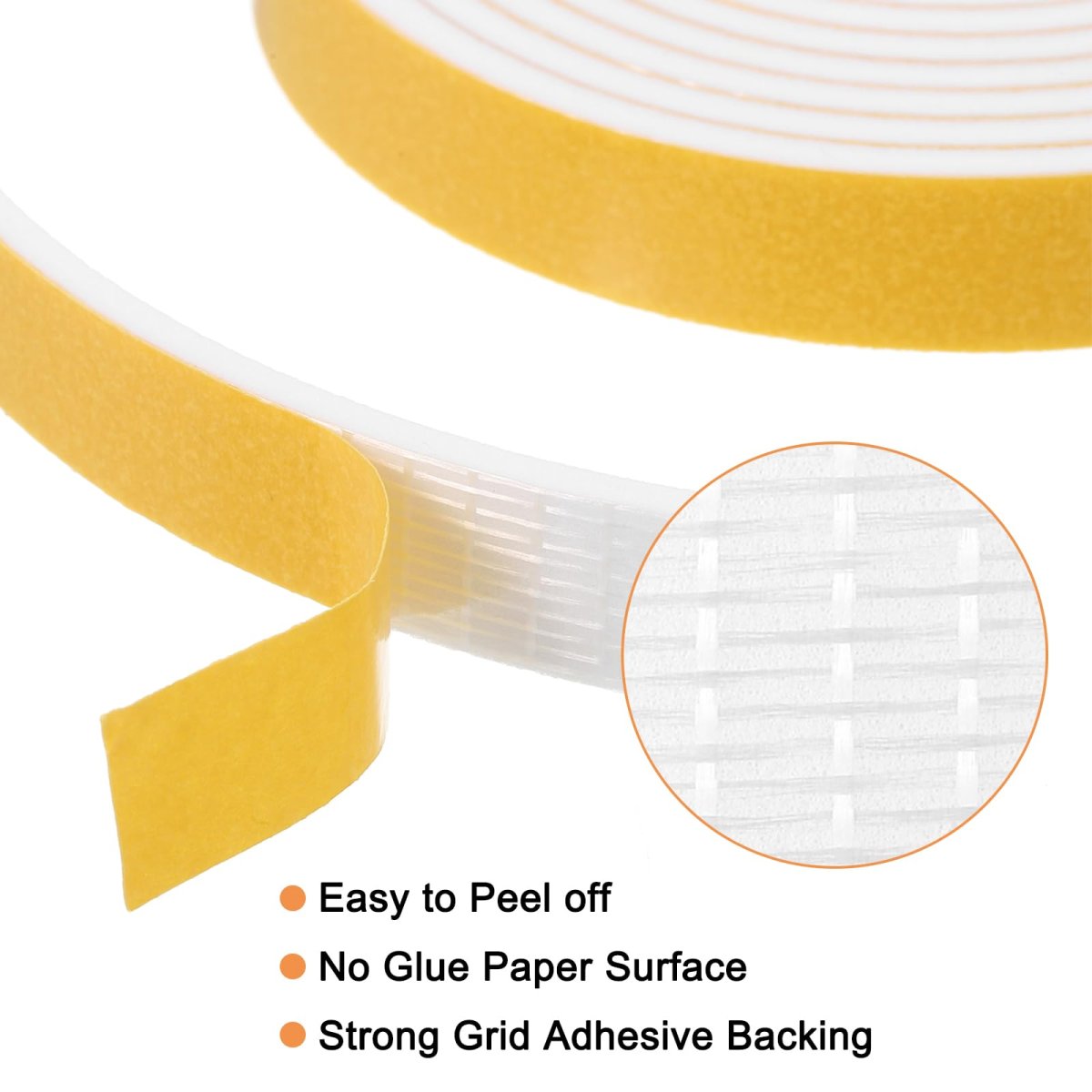 2 Rolls Foam Weather Stripping 1 Wide X 16 Thick 4 Ft Door Seal Adhesive Tape White Insulation Strip For Window