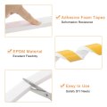 2 Rolls Foam Weather Stripping 1 Wide X 16 Thick 4 Ft Door Seal Adhesive Tape White Insulation Strip For Window