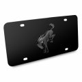Ipick Image For Ford Bronco 3d Black Logo On Stainless Steel License Plate