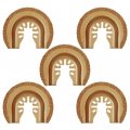 Hifrom Carbide Rasp Grout Removal Blade 2-1 2-inch Multi Tool Semi-round Flush Cut Universal Oscillatingsaw Pack Of 5