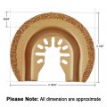 Hifrom Carbide Rasp Grout Removal Blade 2-1 2-inch Multi Tool Semi-round Flush Cut Universal Oscillatingsaw Pack Of 5