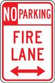 Accuform Signs Frp129ra Engineer-grade Reflective Aluminum Parking Sign Legend No Fire Lane Double Arrow 18 Length X 12 Width 0 