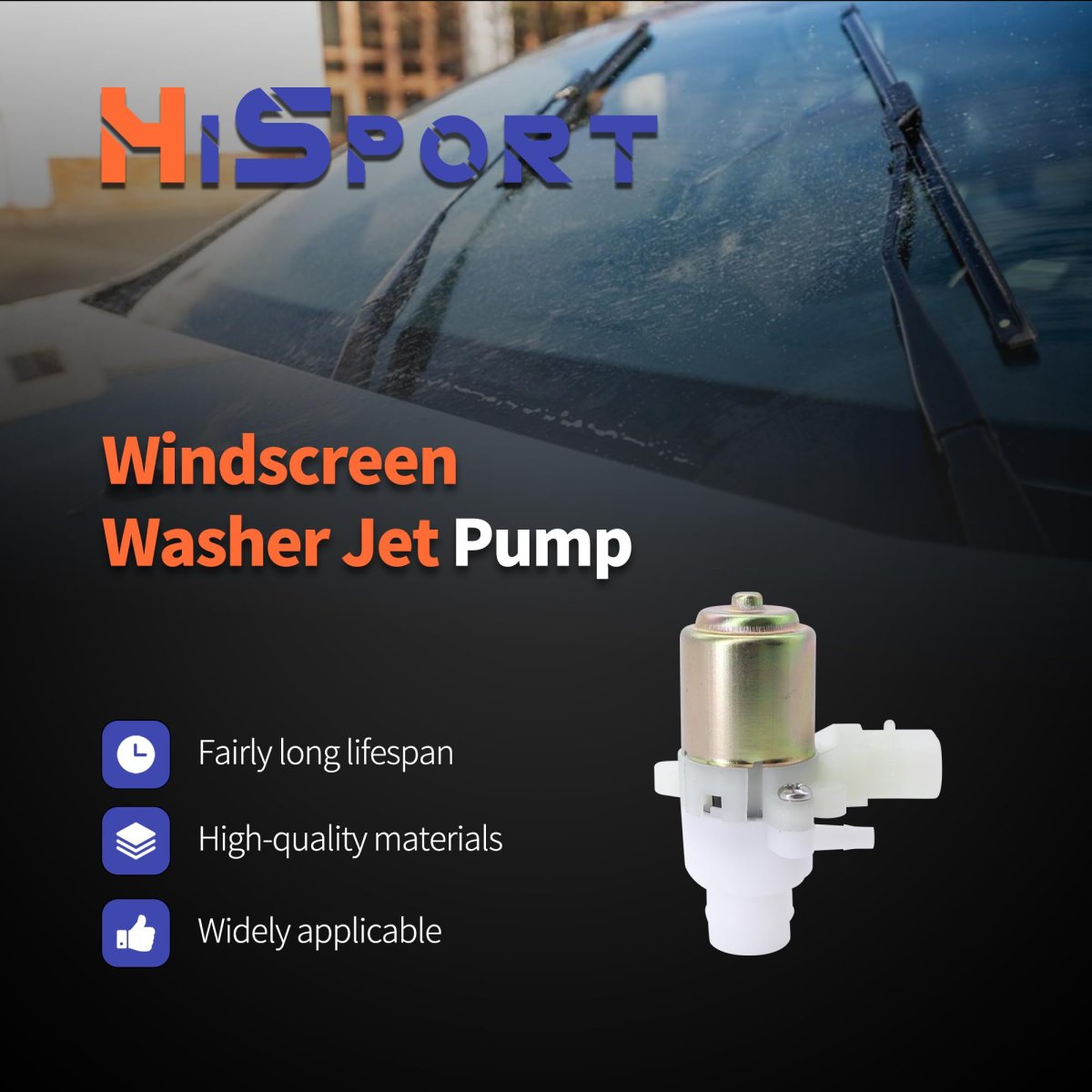 Windshield Washer Fluid Pump For Peterbilt 320 330 335 386 389 579 And Kenworth T680 T880 Replaces 104307 T4695001 104252