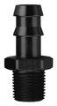Aluminum Hose Barb Adapter 1 4 In Mpt X 3 8 Black 484006-bl 