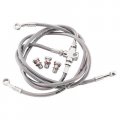 Galfer Front Steel Braided Brake Line Standard Length Silver For Honda Trx 450r 2004-2009 