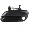 Door Handle Exterior Front Driver Left Side Replacement Fit 2001-2005 For Hyundai Elantra Outside Black 