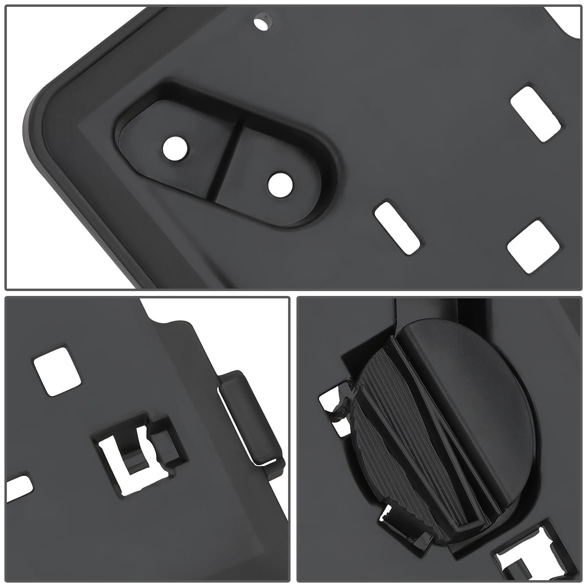Front License Plate Mounting Bracket For Mazda 3 I 2011 Matte Black Polypropylene Replacement Part Number Beh5-50-170b