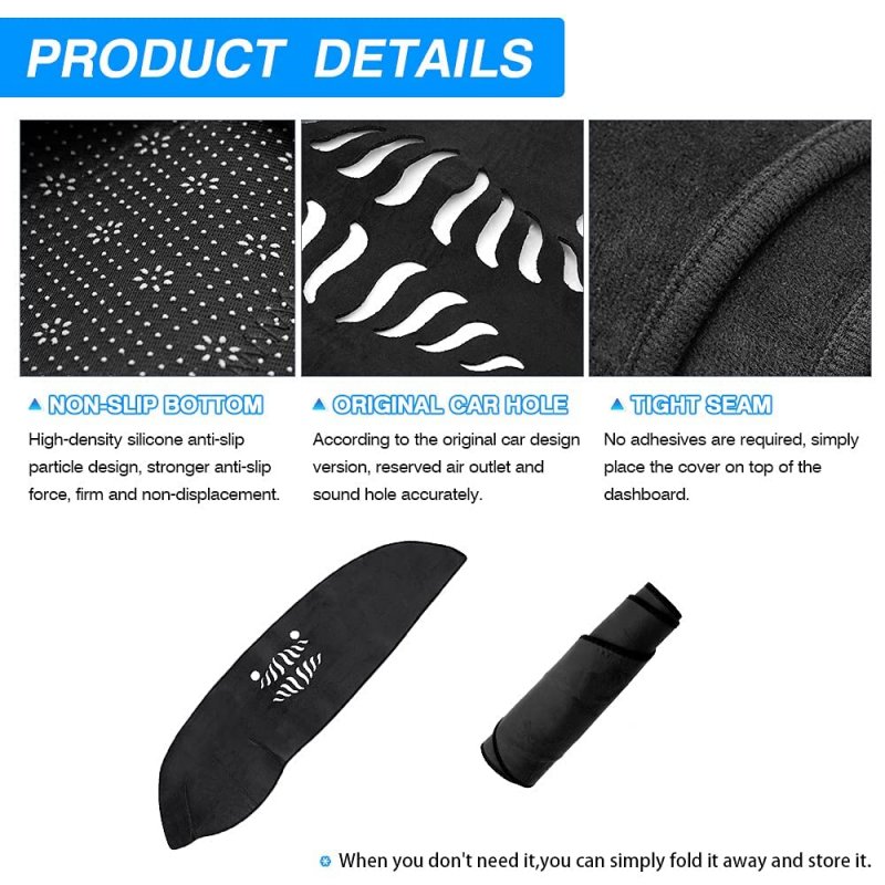Cartist For Dash Cover Kia Sorento 2016 2017 2018 2019 2020 Dashboard Mat Non-slip Pad Carpet Sunshield Protector