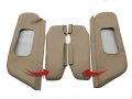 Autoguru Sunvisors Set Cover Pvc Leather Made For Ford Excursion 2000-2006 Med Parchment