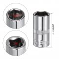 Uxcell 4 Pcs 1 4-inch Drive 9mm 6-point Shallow Socket Metric Steel With Chrome Plated
