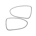 Mirror Glass Pair For Kia Rio 2012 To 2017 Driver And Passenger Side Non Heated With Backing Plate Fits Hatchback Sedan No Turn 