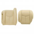 Driver Side Top Lean Back Bottom Leather Seat Cover For Chevy Gmc Tahoe Yukon Suburban Sierra 2003 2004 2005 2006 Tan 