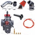 Nibbi High Performance Speed Modified Carburetor Kit Pe28mm Gy6 Curved Pipe 185mmthrottle Line Handlebar 48mm Air Filter Fit 
