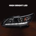 One Left Driver Side Headlight For Honda Accord 2013 2014 2015 Headlamp Halogen Clear Lens Black Housing Amber Reflectorbumper