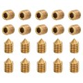 20pcs Set Screws M4x6mm Brass Cone Point Hex Socket Grub For Machinery Home Repairs And Fixtures Gold Tone 