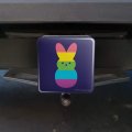 Rainbow Striped Bunny Peep Tow Trailer Hitch Cover Plug Insert