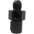 An6 Male To -6 Female Fuel Pressure Take Off Fitting 1 8 Npt Port 6061-t6 Aluminum Black 