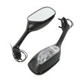 Tcmt Pair Of Motorcycle Amber Turn Signal Light Black Rear View Mirrors Fits For Suzuki Gsxr1000 2005-2016 Gsxr600 Gsxr750