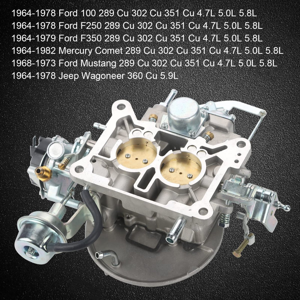 2 Barrel Carburetor Carb 2100 2150 For Ford 289 302 351 Cu Jeep Engine