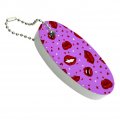 Graphics More Luscious Red Lips Kiss Pattern Set Floating Keychain Oval Foam Fishing Boat Buoy Key Float 